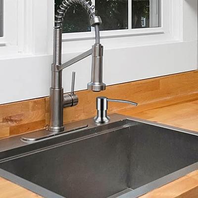 500ml Kitchen Dish Soap Dispenser Sink Soap Pump Dispenser Stainless Steel  Built-in Detergent Dishwashing Liquid Container