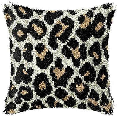 LAPATAIN Latch Hook Kits for DIY Throw Pillow Cover,Leopard