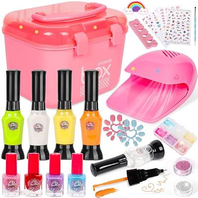 Toy Unicorn Nail Art for Girl 7-12, FunKidz Size 17.91Wx12.4L Ultimate  Glamour Peelable Nail Polish Kit for Kids Fingernail Set Party Gifts