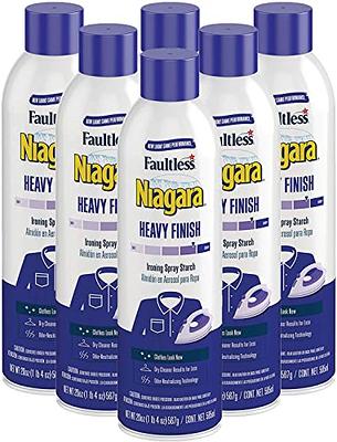 Liquid Starch Iron Spray (4-Pack, 20 oz) - Niagara Starch Spray Iron Aid: Non-Flaky/Clogging | DuraFresh Scent - Original Hold Iron Out Spray - Iron