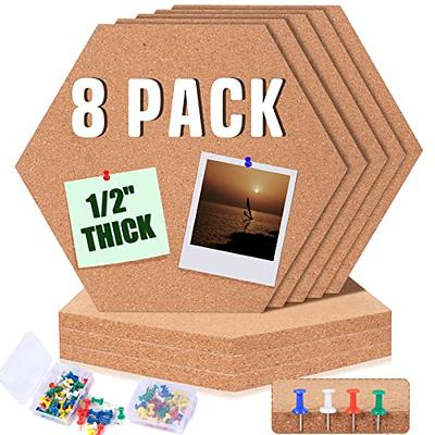 Self Adhesive Cork Pin Board Tiles 6mm - Noticeboard / Messages - 4 Pack