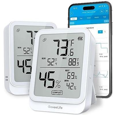 iBetterLife Refrigerator Thermometer 2 Pack - Waterproof Digital Fridge  Freeze Room Indoor Outdoor Temperature Monitor with Hook, Big LCD Display  Easy