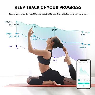 Scale For Body Weight, Bveiugn Digital Bathroom Smart Scale LED Display, 13  Body Composition Analyzer Sync Weight Scale BMI Health Monitor Sync Apps