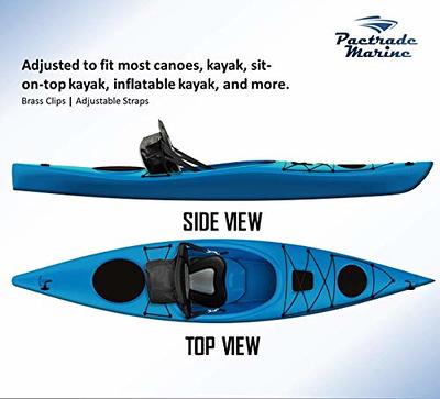 Pactrade Marine Adjustable Straps Black Gray Padded Deluxe Kayak