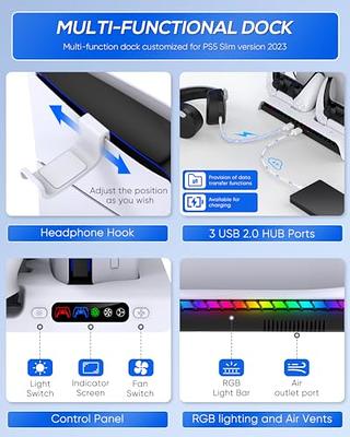  SIKEMAY PS5 Slim Cooling Stand with Controller