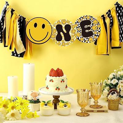 Therwen One Happy Dude High Chair Banner Lightning Smile Face First  Birthday Banner One Happy Dude Birthday Decor Groovy Hippie Party Supplies  for Kids 1st Birthday Baby Shower Photo Props - Yahoo