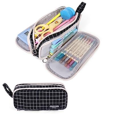  Homecube Pencil Case Capacious Pen Pencil Holder Box Makeup Pens  Pouch Oxford Cloth Bag Large Storage Stationery Organizer with Zipper for  School & Office - Gray : Arts, Crafts & Sewing