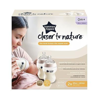 Tommee Tippee Closer to Nature Baby Bottles Slow Flow Breast-Like Nipple  with Anti-Colic Valve (9oz, 2 Count) - Yahoo Shopping