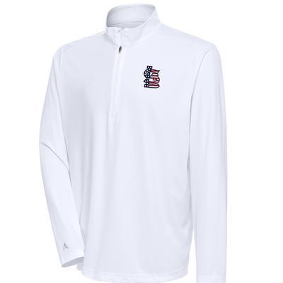 St. Louis Blues Antigua Victory Colorblock Quarter-Zip Pullover Top