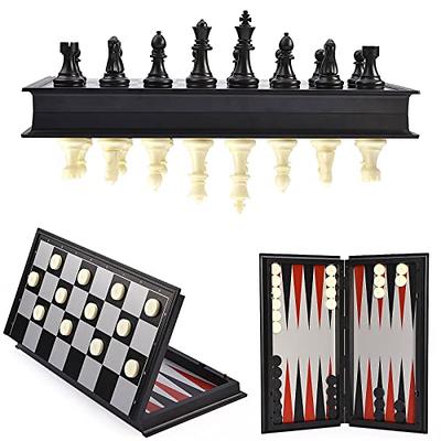 Magnetic Travel chess set 3×1 With folding chess board Educational