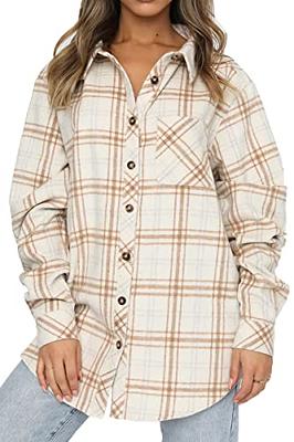 Best Deal for Womens Plaid Shirt Jacket Shacket Women's Flannel Plaid