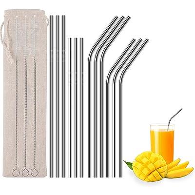 ALINK 12-Pack Reusable Clear Plastic Glitter Straws, 13 Inch Extra Long  Tumbler