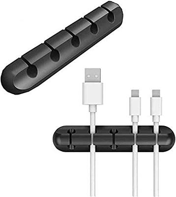 SOULWIT Cable Holder Clips, 3-Pack Cable Management Cord Organizer Clips  Self Adhesive for Desktop USB Charging Cable Nightstand Power Cord Mouse