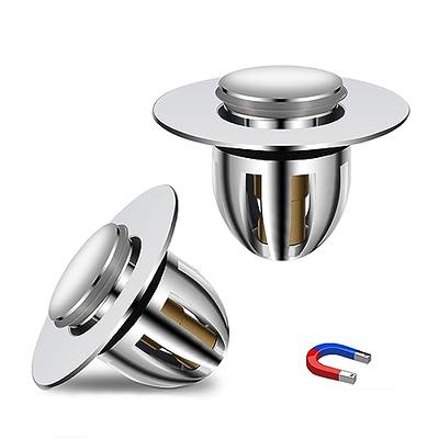 Flix Filter Sink Stopper Shower Drain Hair Catcher Popup Chrome