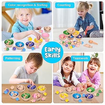 Montessori Wooden Color Sorting Toys - Sensory Toys Matching Game with  Sorting Bowls - Preschool Learning Educational Toddler Toys for 3+ Year Old  Boy and Girl Gifts - Yahoo Shopping