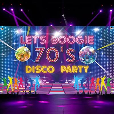 Disco Party Decorations Backdrop Dance Birthday Banner Backdrop