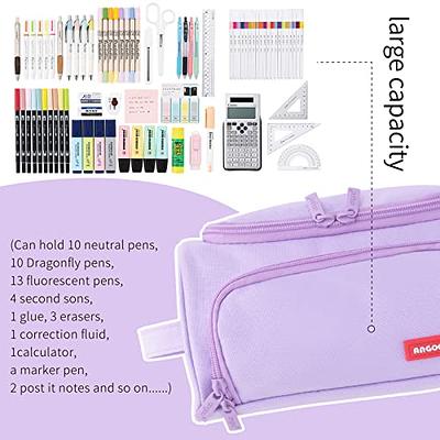 HVOMO Big Capacity Pencil Case High Large Storage Pouch Marker Pen Case  Travel Simple Stationery Bag School College Office Organizer for Teens Girls  Adults Student（N Purple） - Yahoo Shopping