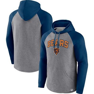 Chicago Bears Big & Tall Raglan Short Sleeve Pullover Hoodie - Heathered  Gray/Navy