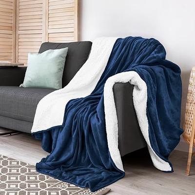 Utopia Bedding Fleece Blanket Twin Size Navy 300GSM Luxury Bed