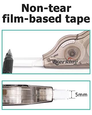 Correction Tape 40 Pack, White Mistake Out, Transparent Dispenser, 1/5 Inch  X 32.8 Ft (5mmx10m) Ergonomic Design Instant Fixes