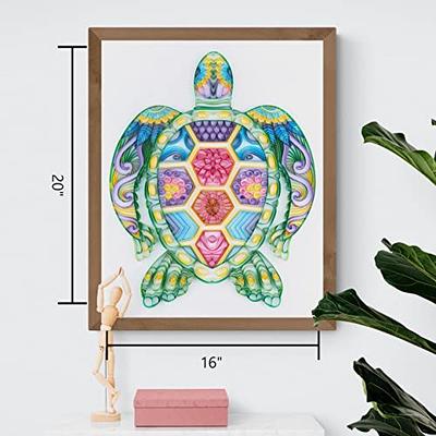 Uniquilling Quilling Paper Quilling Kit for Adults Beginner, 16 * 20-inch  Flower Shell Turtle, Exquisite DIY Paper Filigree Painting Kits Quilling