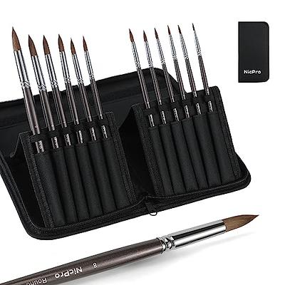 OOKU Professional Quill Brushes Watercolor Set - 10 Pc Real Squirrel Hair  Blend Brushes for Consistent Flow - Short Handle Round Paint Brush for  Artists, Painting, and Gouache - Yahoo Shopping