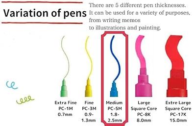  Posca Marker Acrylic Paint Pens Fine Point Tip width