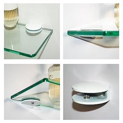 Glass Corner Shelf for Wall, glass corner shower shelf, clear