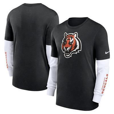 Cincinnati Bengals Nike Women's Fashion 3/4-Sleeve Raglan T-Shirt - Black