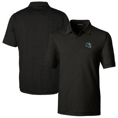 Men's Cutter & Buck Black New Orleans Saints Throwback Logo Big Tall Forge Tonal Stripe Stretch Polo