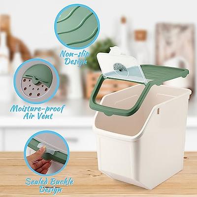 Household Storage Boxes Food Storage Bucket Sealed Storage Bins Pet Dog Cat  Food Storage Bucket Moisture-proof Timing Sealed Box
