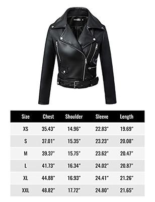 Tanming Women's Faux Leather Moto Biker Short Coat Jacket