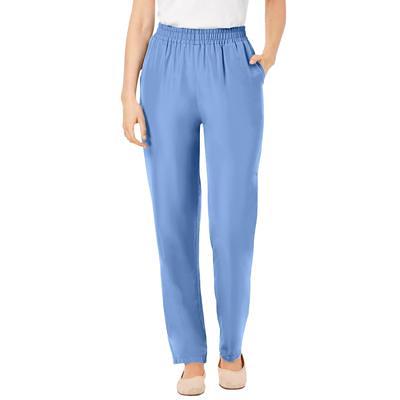 Plus Size Women's Hassle Free Woven Pant by Woman Within in French Blue  (Size 22 WP) - Yahoo Shopping