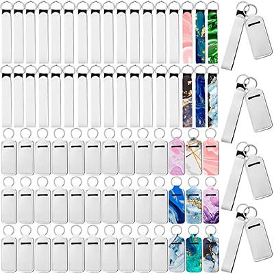 10 Pieces Sublimation Blanks Chapstick Holder Keychains Lipstick Holder  Keychains Chapstick Holder Bulk Black