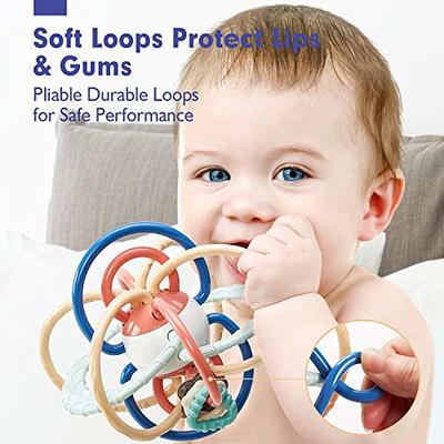 Baby Toys 3-6 Months Baby Teething Toys for Babies 0-6-12 Months 4 Textures, Infant Toys Baby Toys 6 to 12 Months 0-3 Months, Baby Rattle Baby Teether