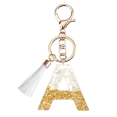 Suweibuke Cute Beige Key Chains for Women Girls, Initial Letter Keychains  with White Tassel, Charms for Key Handbags Backpacks (M) - Yahoo Shopping