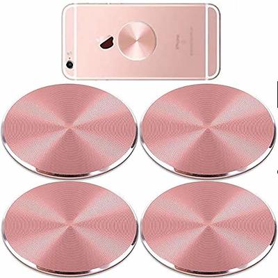 SALEX Cute Pink Metal Plates Set 4 Pack for Magnetic Car Mount. Kit of 4  Rose