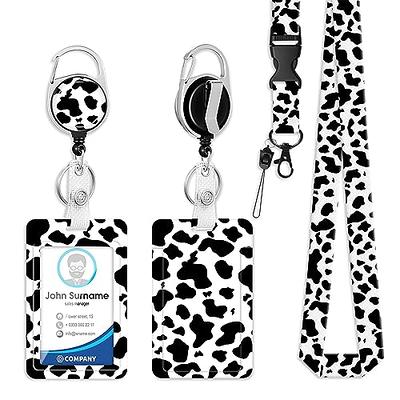 Elephant Badge Holder with Retractable Lanyard, Cute Lanyards for ID Badges  Name Tags Vertical Card Holder, Breakaway Lanyard Badge Reel Retractable