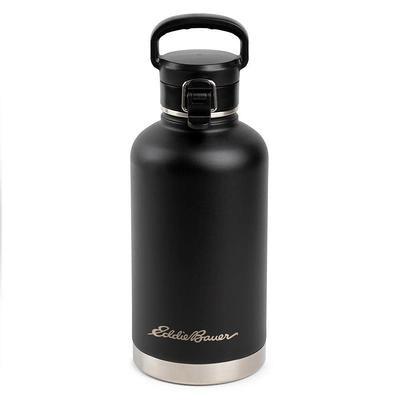 MakerFlo 32oz Hydro Water Bottle - 2 Lids - Powder Coated Black