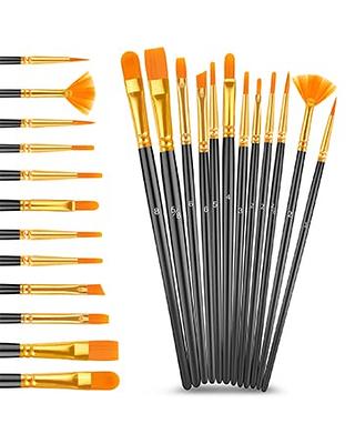 YGAOHF Paint Brushes for Kids 8 Pcs Big Washable Chubby Toddler Paint Brushes Easy to Clean & Grip Round and Flat Preschool Paint Brushes with No