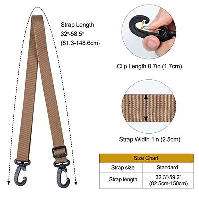 Shoulder Bag Strap Replacement Belt DIY Adjustable Length Metal Hooks Women Men Handbag Strap Shoulder Bag Strap for Purse Making Luggage , Black