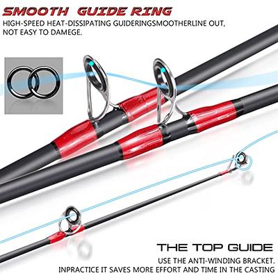 FISHAPPY Surf Rod Graphite Surf Spinning Fishing Rod with Seaguide Reel  Seat (9' - 2 Piece) - Yahoo Shopping