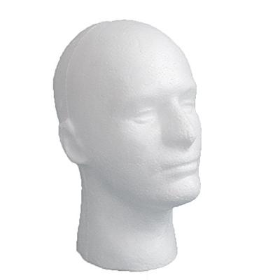 Male Mannequin Head Head Display Lightweight Smooth Durable Manikin Head  white 