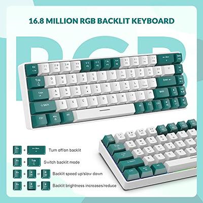 ZIYOU LANG T8 60% Mechanical Mini Gaming Keyboard Compact Type C Wired 68  Keys LED Backlit USB Waterproof Keyboard 18 Chroma RGB