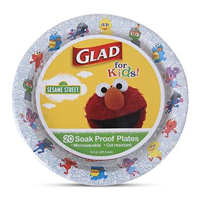 Glad for Kids Cookie Monster Paper Plates | Cookie Monster Plates, Kids Plates | Cookie Monster Paper Plates for Everyday Use, 7” Paper Plates 20 ct