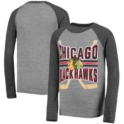 Men's '47 Heathered Gray/Black Chicago White Sox 1900 Inaugural Season Vintage Raglan 3/4-Sleeve T-Shirt Size: Extra Large