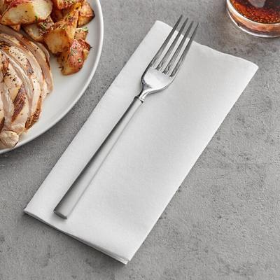 Touchstone by Choice White Linen-Feel Pocket Fold Dinner Napkin - 300/Case