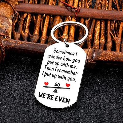  Valentines Day Gifts for Boyfriend from Girlfriend Husband  Valentines Gifts from Wife Funny Gifts for Boyfriend from Girlfriend  Anniversary Wedding Gifts for Couples Him Wedding Gifts Keychain for Men :  Office