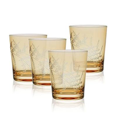 Fitz and Floyd Trestle Set of 4 Blush Highball Glasses