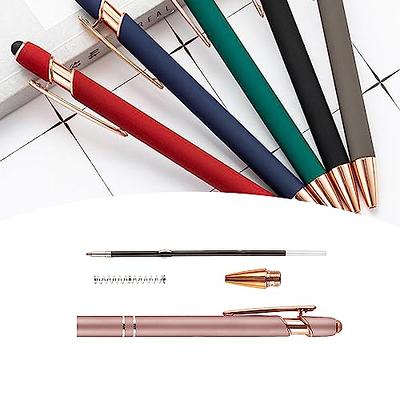 12 Pack Ballpoint Pen Set, Black Ink Ball Point Pens for School Office Business Home Student Gifts Guestbook, Gold